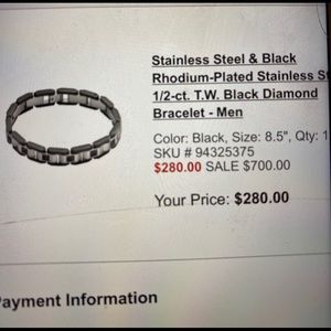 1.5 TW black diamond men’s bracelet
